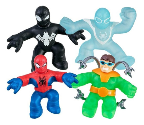 Figuras Heroes Of Goo Jit Zu Spider Man Mega 4pack De Acción