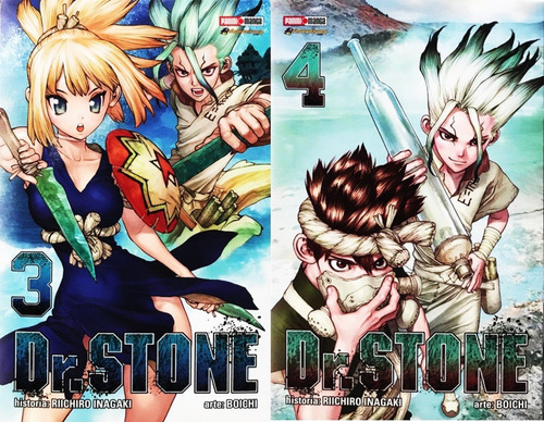 Manga Dr. Stone Tomos 3 Y 4 Panini Español