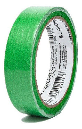 Masking Tape Colores - Cinta De Enmascarar 24mm X 20 Metros Color Verde