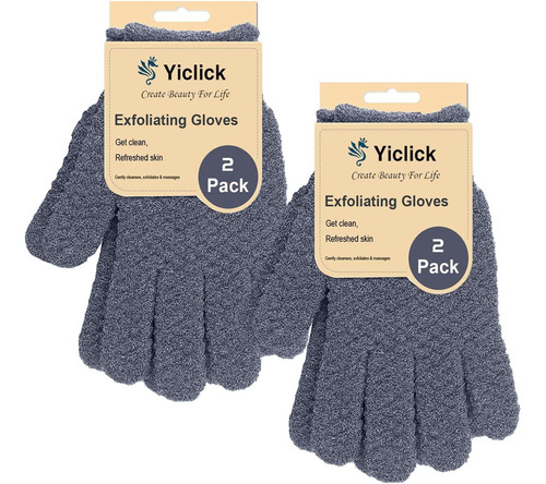 Yiclick Guantes Exfoliantes, 2 Pares, Exfoliante Corporal Pa