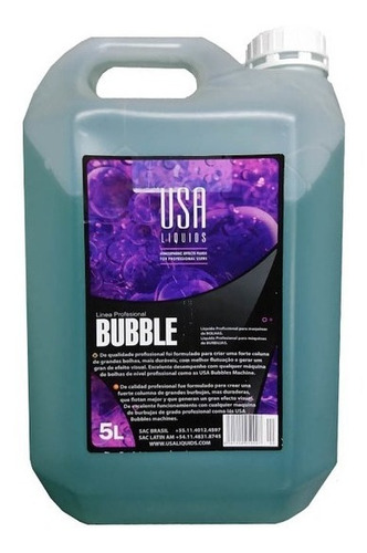 Liquido Maquina Burbujas Bidon 5lt Usa Profesional Bubble