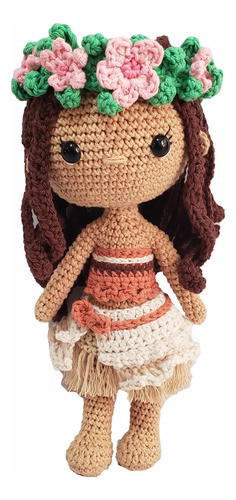 Amigurumi Moana Disney Muñeca Tejido Al Crochet