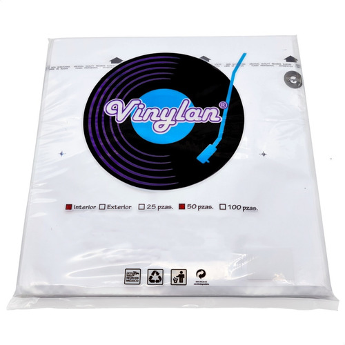 Imagen 9 de 9 de 50 Fundas Interiores Master Vinylan Para Discos De Vinilo