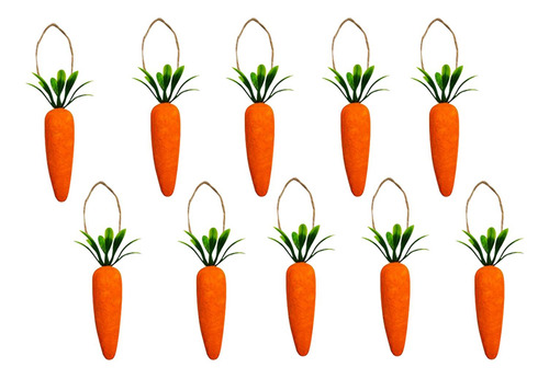 10x Decoraciones Colgantes De Zanahorias, Adornos Colgantes