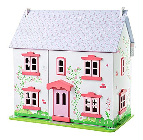 Bigjigs Toys, Heritage Playset Rose Cottage - Casa De Muñe. Color Multicolor