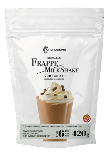 Frappe Milkshake Polvo Chocolate 420gr Cremuccino