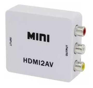 Conversor Hdmi A Rca Av Adaptador Tv Tubo Convertidor 1080