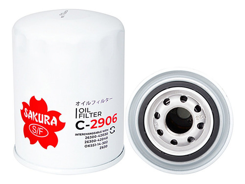 Filtro Aceite P/ Hyundai Mighty Ex6 L4 2.9l Diesel 19 Sakura