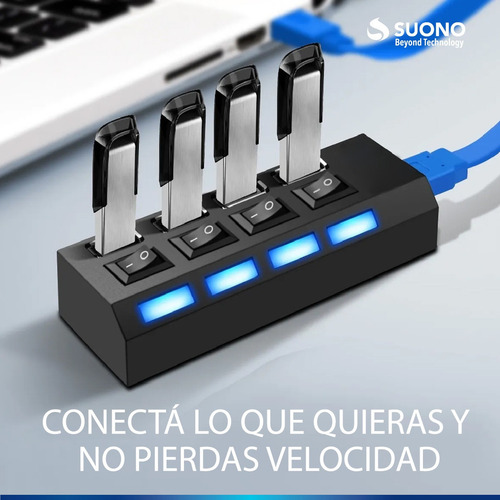 Hub Usb Multiplicador 4 Puertos Usb Pc Notebook Adaptador