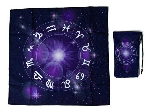 Paño Violeta Horoscopo Astrologico Tarot Tirar Cartas Runas