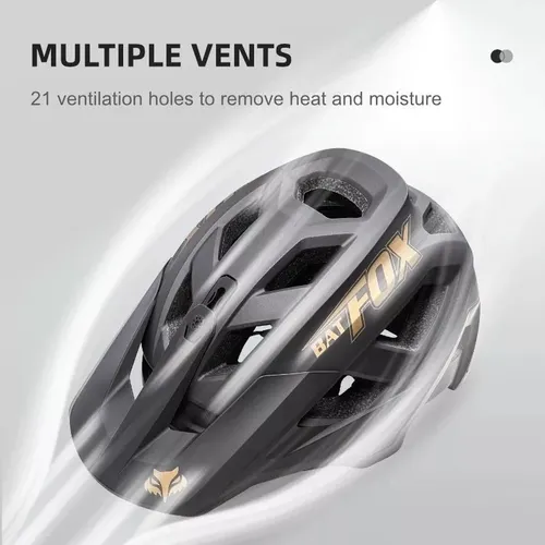 Casco Ultraligero Batfox Para Bicicleta De Montaña
