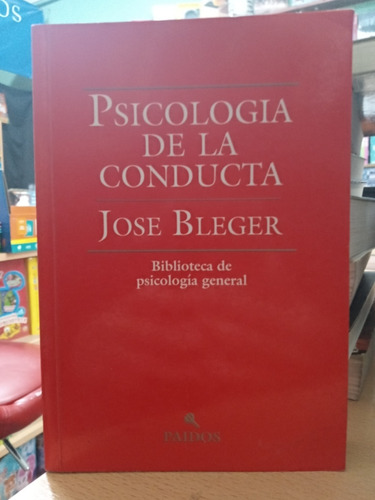 Psicologia De La Conducta - Bleger - Usado - Devoto 