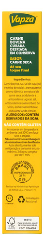 Carne Bovina Seca Já Cozida E Desfiada Com Sal 400g Vapza