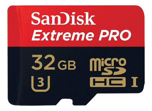 Imagem 1 de 1 de Cartão de memória SanDisk SDSDQXP-032G-G46A  Extreme Pro com adaptador SD 32GB