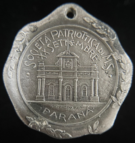 Medalla Parana, Entre Rios. Sociedad Italiana, 1912.