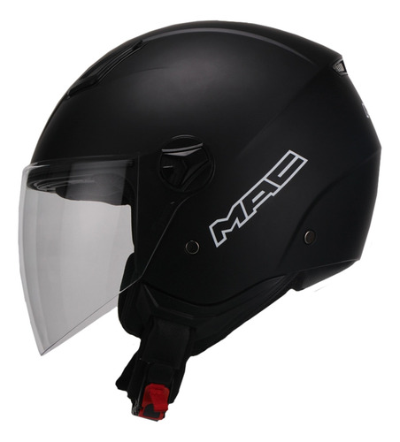 Casco Moto Abierto Mac Beat Cyrus Mat Black Motoscba