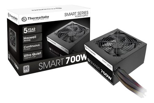 Fuente De Poder Certificada  Thermaltake 700w  80+ Plus 