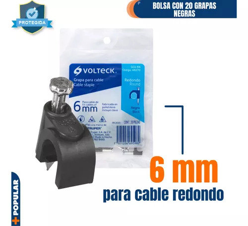 Grapa Para Cables Redondos 6 mm ( 1 / 4 ) – Aquacontrol