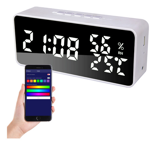 Reloj De Mesa Digital Con Volumen Y Fecha Para 5 Dormitorios