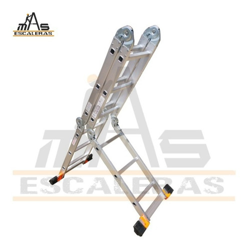 Escalera Multifuncional De 12 Pasos En Aluminio