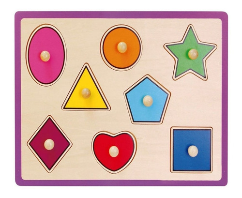 Puzzle Plano Con Pivote Frutas Juego Didáctico