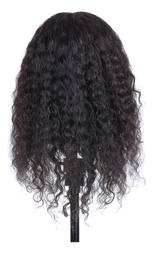 Cabeza De Maniquí, Cabello Rizado Con Cabello Humano, Cabeza