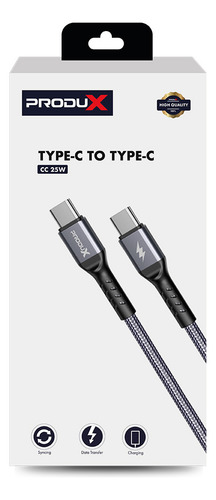 Cable De Datos Motomo Produx, Usb Tipo C A Tipo C 25w