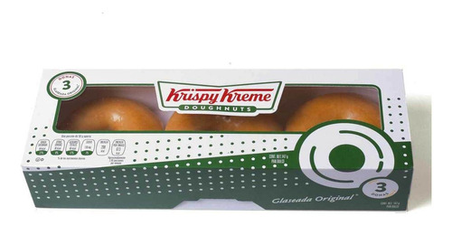 Donas Krispy Kreme Glaseada Original 3 Piezas 147g