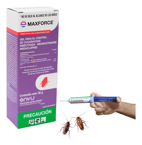 Maxforce Jeringa 30 Gr Veneno Para Cucarachas Max Force