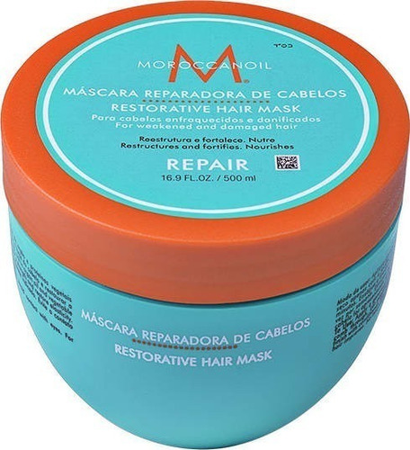 Máscara Moroccanoil Reparadora De Cabelos 500ml + Oleo 10ml