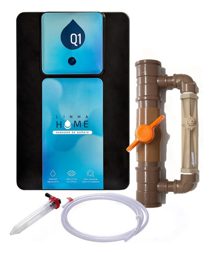 Gerador De Ozônio Q1 Home55 - Piscinas Até 55.000 L + Bypass