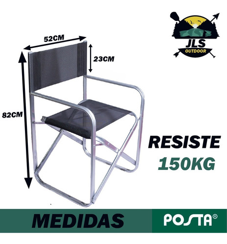 Imagen 4 de 10 de Kit Mesa Cuadrada Blanca Sillon Director X4uni Posta 150 Kg