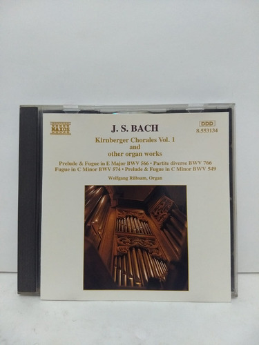J. S. Bach - W. Rübsam - Kirnberger Chorales Vol. 1 - Cd
