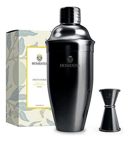 Homestia Black Cocktail Shaker Set Incluye 24 Oz Martini Sha