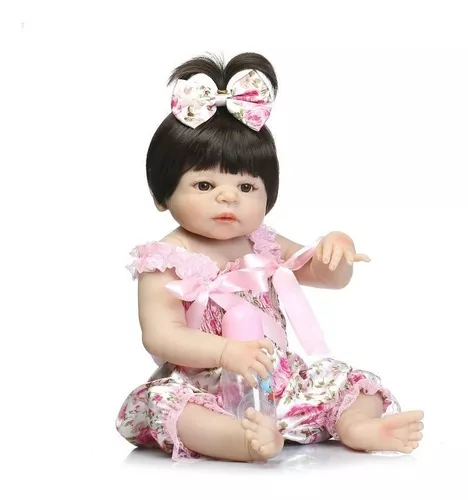 Bebê Reborn Alice 100% Silicone 55cm - Frete Gratis - Forever Outlet