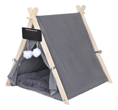 Tipi Para Mascotas, Nido De Invierno, Estera De Lavable Gris