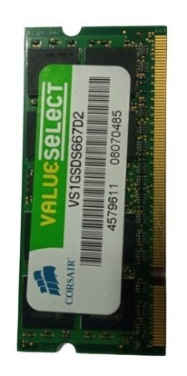 Imagen 1 de 1 de Memoria De Laptop Ddr2 De 1gb Corsair , Frecuencia 667d2