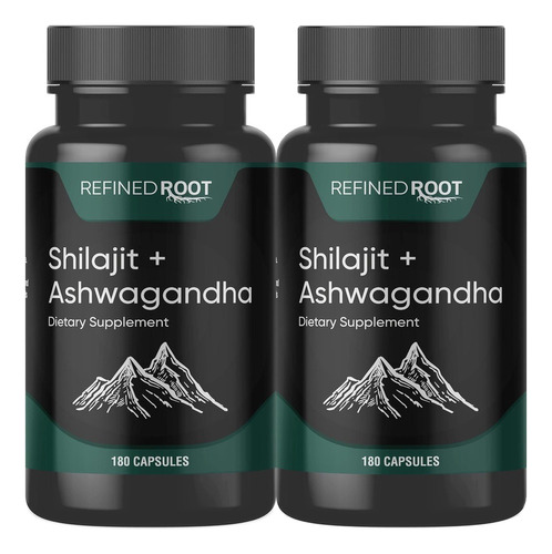 2 X Shilajit Supplement 1000mg & Ashwagandha Supplements