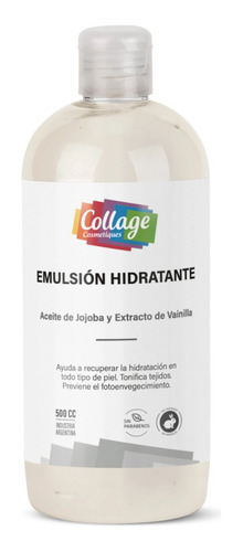 Emulsion Hidratante Collage Aceite De Jojoba Y Vainilla 500m