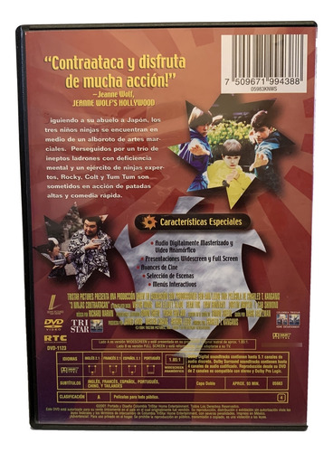 3 Ninjas Contraatacan Dvd \3 Ninjas Kick Back Español Latino (Usado)