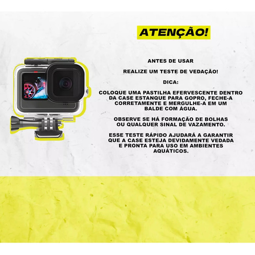 Caixa Case Estanque Para Gopro Hero 9/10/11/12 Prova D'água