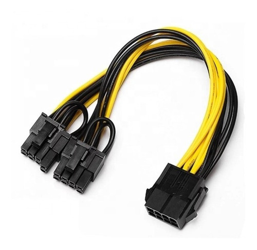 Imagen 1 de 7 de Cable Adaptador Splitter Pcie 8 A 2x 8 Pin (6+2) Minería Rig