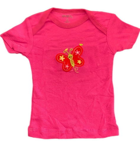 Remera Bebe Nena Algodón Bordado Estampado 