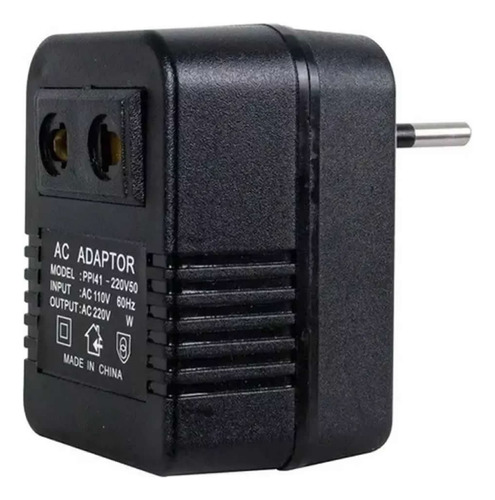 Transformador De 110v A 220v 35w Con Toma Corriente Negro Mf