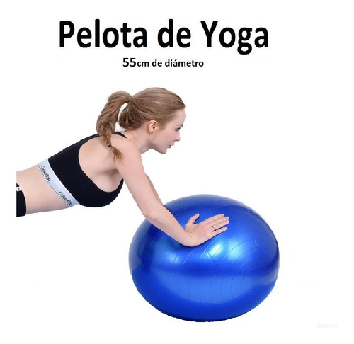 Pelota Yoga 55cm + Inflador De Regalo - Fitness Terapia