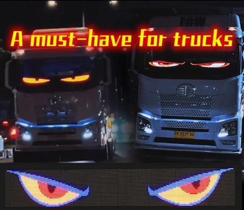 Letrero Led Flexible Mod 2024 Ojos En Parabrisas Camion