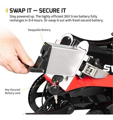 Swagtron Swagcycle Eb-7 Bicicleta Electrica Plegable 350w