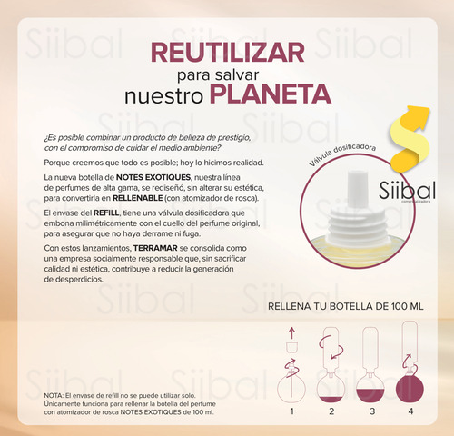 Refill Notes Exotiques Terramar Perfume Para Mujer / 100 Ml