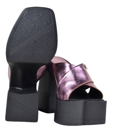 Imagen 6 de 8 de Zuecos Mules De Cuero De Mujer Livianos - Marla - Ferraro