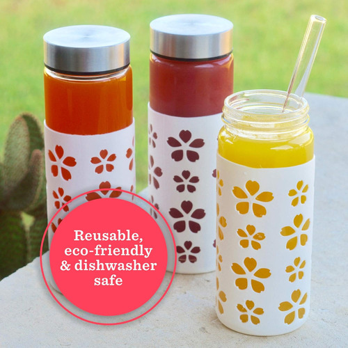 Fundas De Silicona Botellas De Agua De Vidrio Paquete ...
